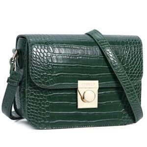 Stylish Crossbody Satchel For Top Handle Strap Bag Compact Pu Textured Satchel